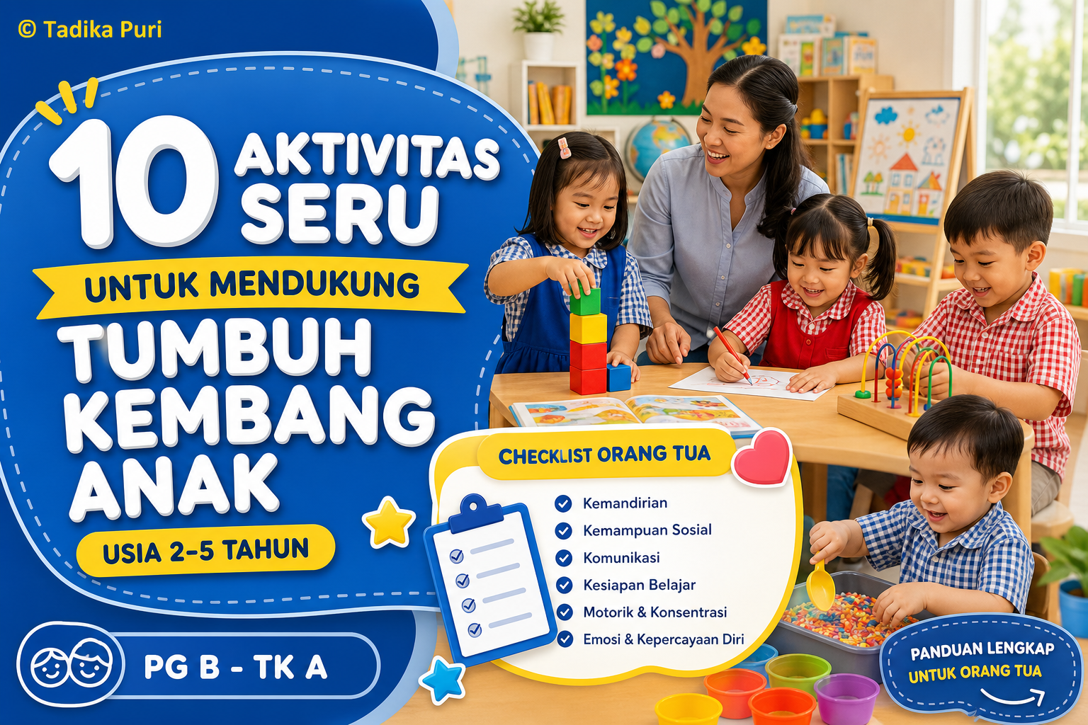 ciri ciri anak siap masuk tk checklist orang tua tadika puri